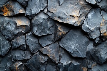 Poster - Close up of a textured rock wall with flames and firewood in a natural setting