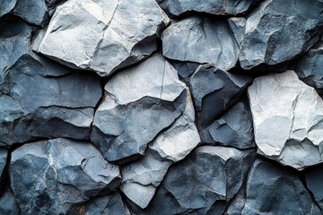 Poster - Close up view of a textured rock wall showcasing natural stone patterns and colors