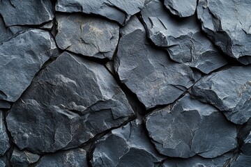 Poster - Close up view of a textured rock wall showing natural patterns and colors in detail