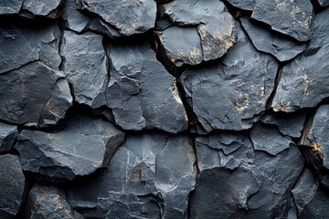 Poster - Close up of a textured rock wall with various colors and patterns in natural outdoor setting