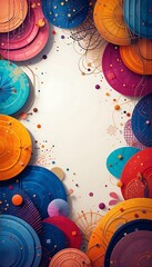 Poster - Abstract Colorful Circular Design With Geometric Elements
