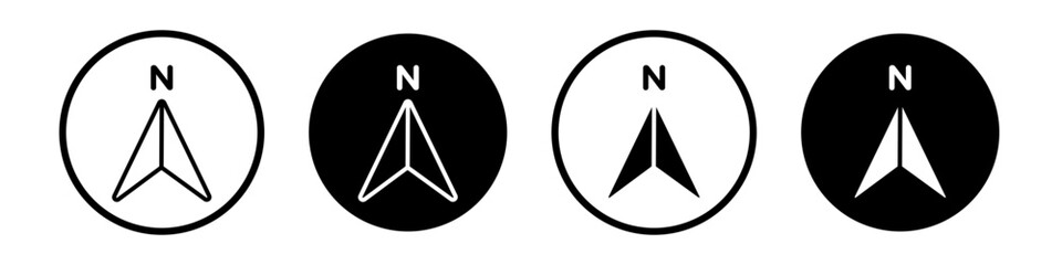 Wall Mural - north icons pack in black and white versions for web.