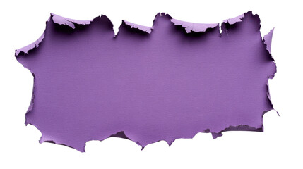 Poster - Purple torn paper with transparent background creating blank space for text or design