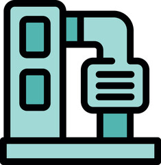 Poster - Water pumping station supplying water with pipes and control panel, industrial process