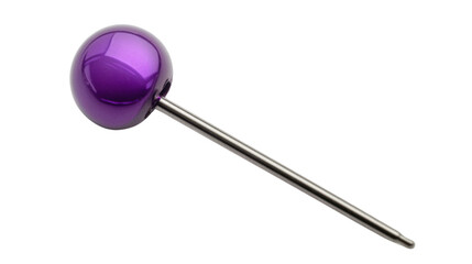 Poster - Purple push pin on transparent background, perfect for presentations and creative projects
