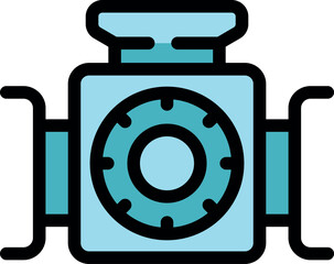 Poster - combination lock securing a gas pipeline valve, symbolizing energy security and protection against u