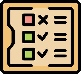 Poster - Digital clipboard displaying online survey results with checkmarks and crosses, symbolizing feedback and evaluation