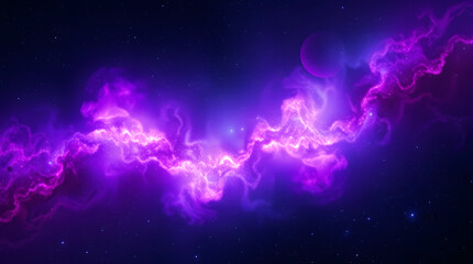Wall Mural - brilliant purple space backdrop that is artistic