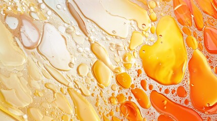 Wall Mural - Abstract Fluid Art Background with Warm Yellow and Orange Hues