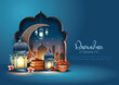 © Arun - Ramadan Kareem Design Background. abstract Vector Illustration for greetings card, poster and banner.