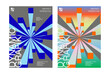 © KKK - Dynamic square with perspective graphic design poster template 3D portal popup cube gradient background hallway flyer brochure virtual digital future tech space effect motion web mobile annual
