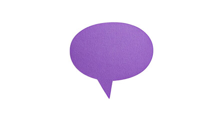 Poster - Purple speech bubble showing transparent background for communication