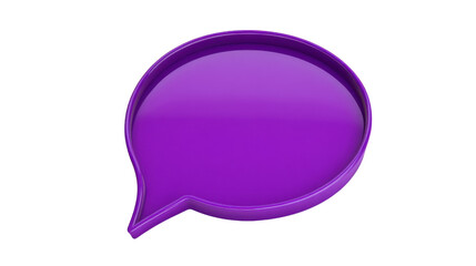 Poster - Purple speech bubble communicating on transparent background