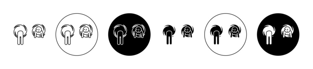 teleport icons collection in black filled and stroke line style