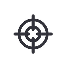 Poster - Target aim solid icons, minimalist vector illustration ,simple transparent graphic element .Isolated on white background