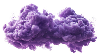 Poster - Purple smoke cloud forming on transparent background