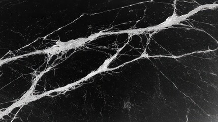 Intricate spiderweb pattern on a dark surface
