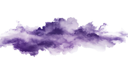 Poster - Purple smoke cloud forming on transparent background