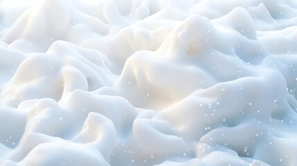 Pristine blanket of snow on a white backdrop, winter wonderland scene