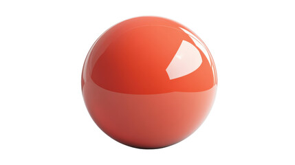 Poster - glossy red sphere rotating on transparent background
