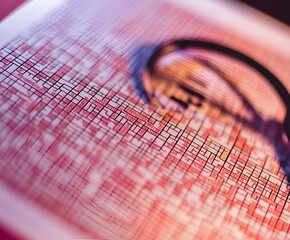 Poster - Microchip Detail:Close-up view of a microchip's intricate circuitry, highlighting the complex network of pathways and components.