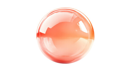 Poster - big red shiny sphere floating on transparent background