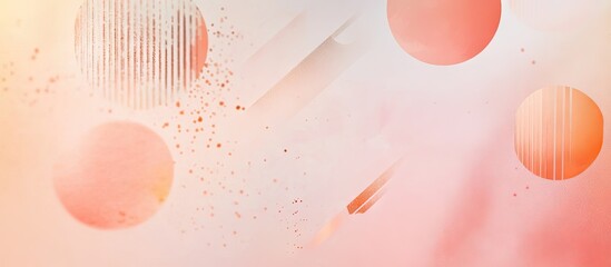 Poster - abstract pastel background featuring soft peach and coral circles with subtle texture and diagonal l