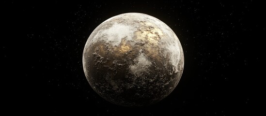 Poster - Earth planet in space with realistic textures showcasing clouds and landmasses illuminated by light against a deep black cosmic background