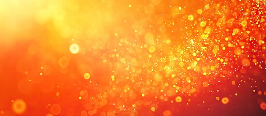 Aufkleber - Vibrant orange bokeh lights shimmer in a soft gradient background creating a warm festive ambiance with scattered light specks throughout.