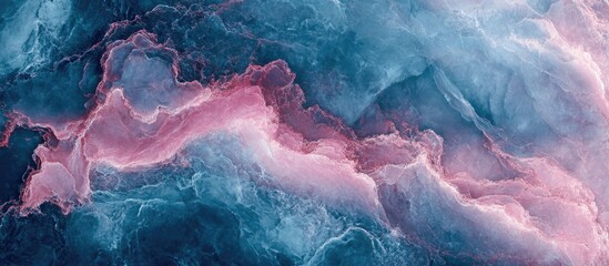 Aufkleber - Elegant blue and pink marble texture featuring swirling patterns and refined layers, perfect for luxurious backgrounds and sophisticated design projects.