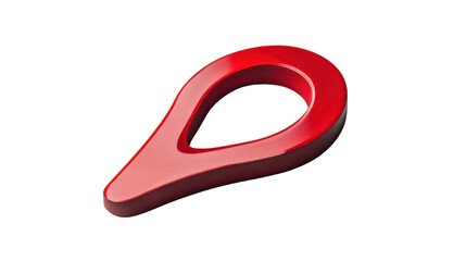Poster - Red location pin icon floating on transparent background