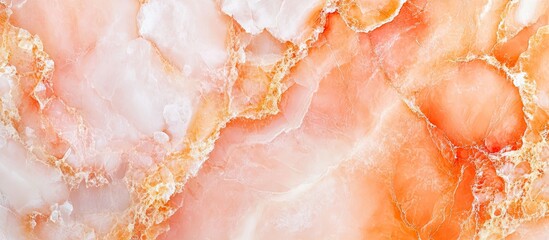 Aufkleber - Vibrant abstract marble texture in soft orange and pink hues with delicate veining showcasing artistic beauty and depth in design.