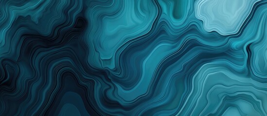 Poster - Elegant dark navy gradient flowing with soft teal and cyan tones creating a modern abstract background for digital applications and banners.
