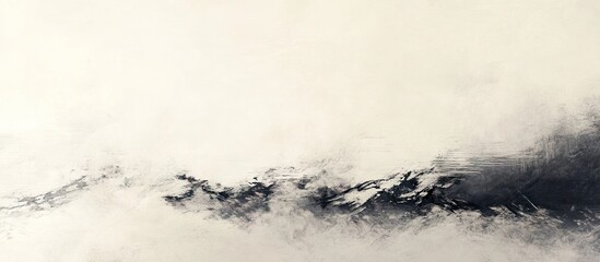 Poster - White grunge background with soft black ink splashes and a subtle vignette effect creating an artistic and textured design space for projects