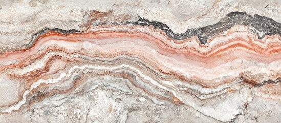 Aufkleber - Abstract marble texture with flowing pink, white, and gray layers; smooth patterns create a natural, elegant background or surface design.