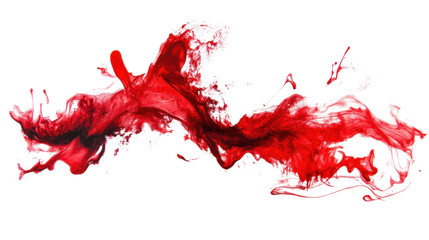 Poster - Red liquid splashing and swirling on transparent background