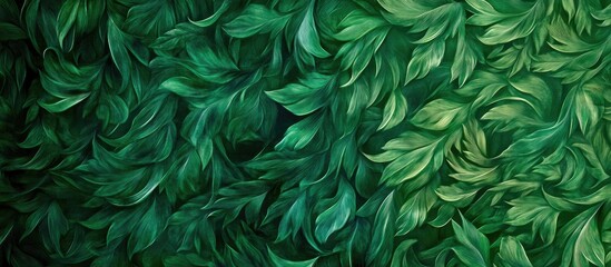 Aufkleber - Vibrant green background with intricate fern leaf textures showcasing natural patterns and fullness in varying shades of green and depth.