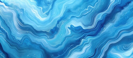 Aufkleber - Seamless abstract wavy background in shades of blue with fluid wave patterns and gradients for creative projects and digital applications.