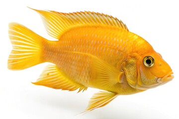 Wall Mural - Golden Fish, Isolated, High-Resolution, Aquarium