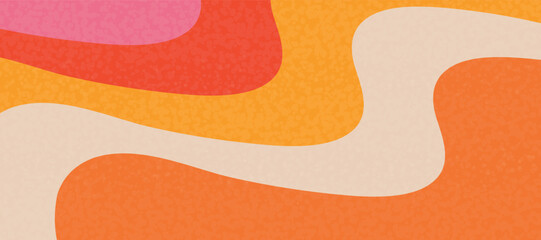Wall Mural - 70s color background vector. retro wall decoration, groovy, trippy, geometric shape. vintage hippie 