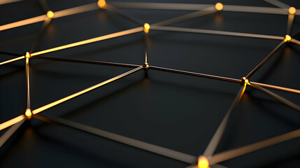 Abstract network design with glowing lines.
