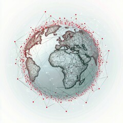 Poster - Network Connections and Global Communication Concept Illustration