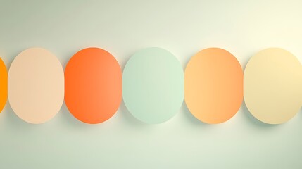 Poster - Colorful Abstract Design with Gradient Ovals on a Soft Background for Modern Art Concepts