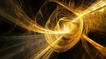Fototapete - Abstract light trails and digital textures forming a futuristic technological background