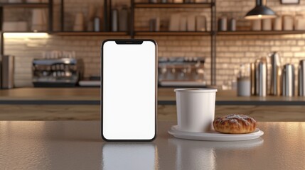 mockup a blank phone screen