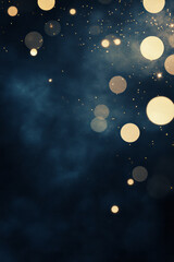 Aufkleber - A minimal but striking background with brilliant gold sparkles glowing against a velvety navy gradient, achieving a calm yet festive sense,