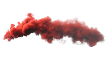Poster - Red smoke cloud is forming on transparent background