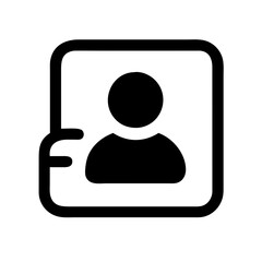 Poster - User Profile Icon Representing Personal Identification and Account Management
