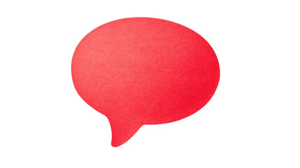 Poster - Red speech bubble communicating information on transparent background