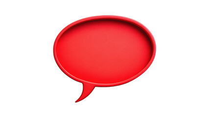 Leinwandbilder - Red speech bubble communicating a message on transparent background